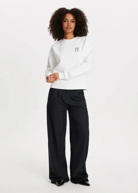 Sweater met print abstract off-white (WIT.O)
