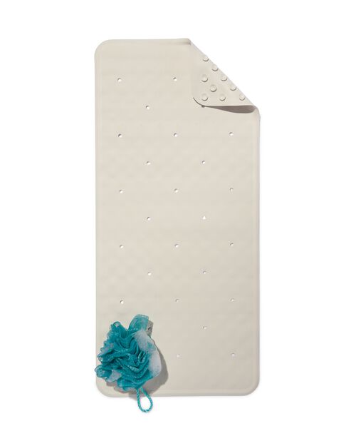 tapis de bain 34x74 caoutchouc antidérapant blanc