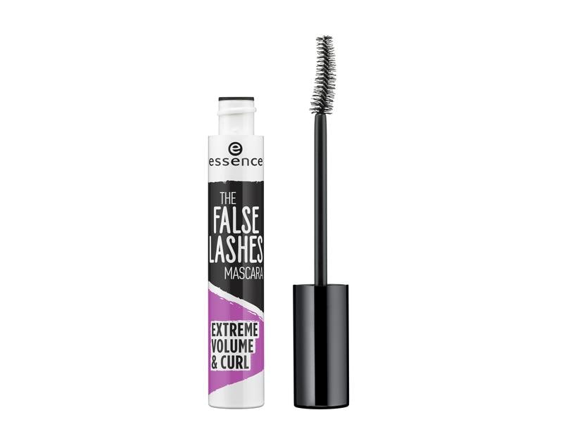 essence Mascara The False Lashes Extreme Volume & Curl 01 S Vegane Wimperntusche für lange und voluminöse Wimpern
