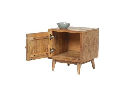 BOIS ET CHIFFONS CONCEPT - Chevet droit sculpté - manguier floria