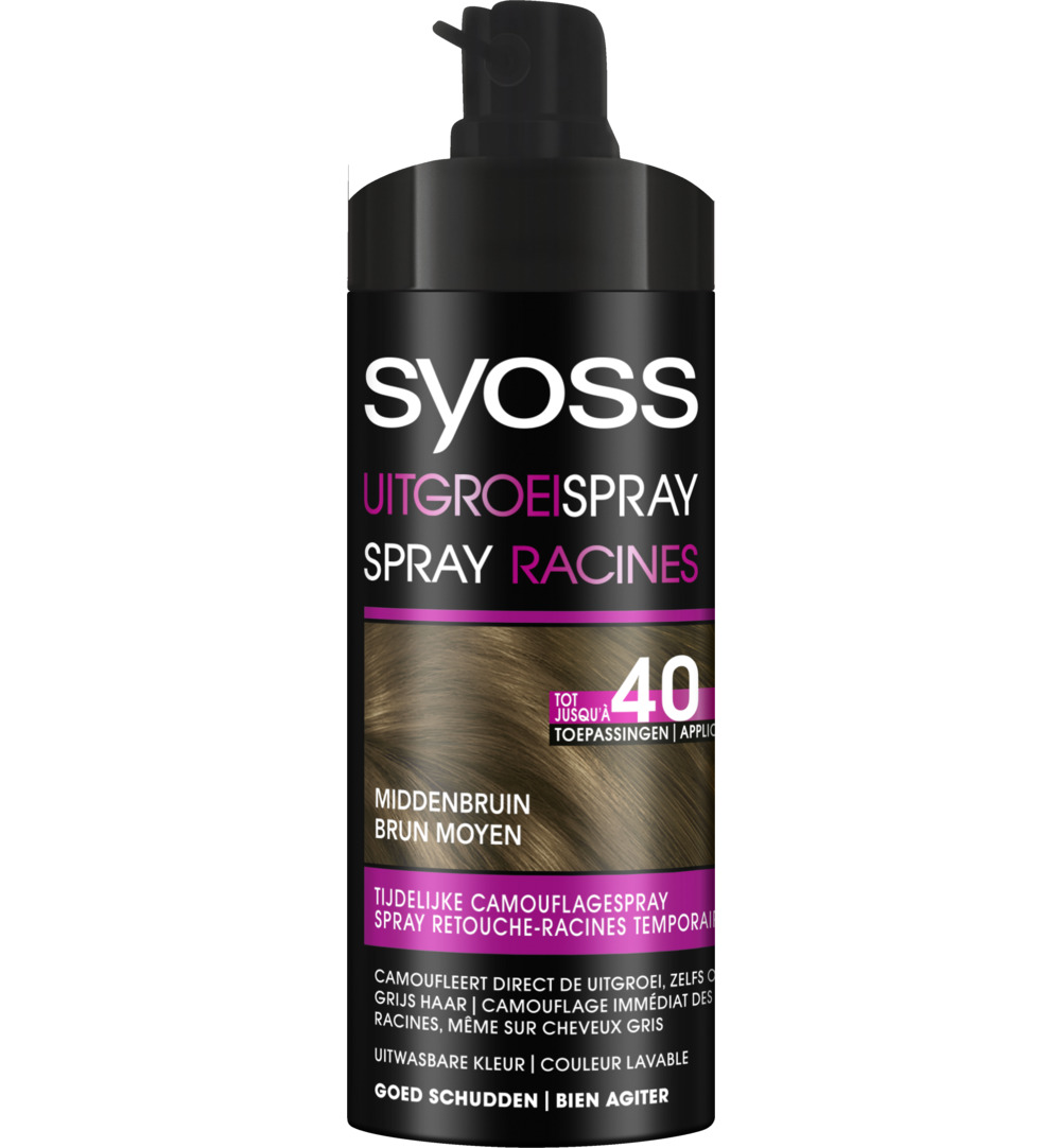 Syoss Uitgroeispray Middenbruin (120 ml)