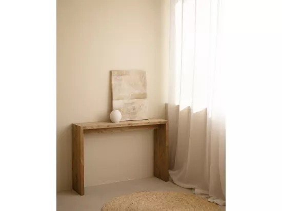 Console en bois de sapin ton vieilli 120x80cm - TELVA - DECOWOOD