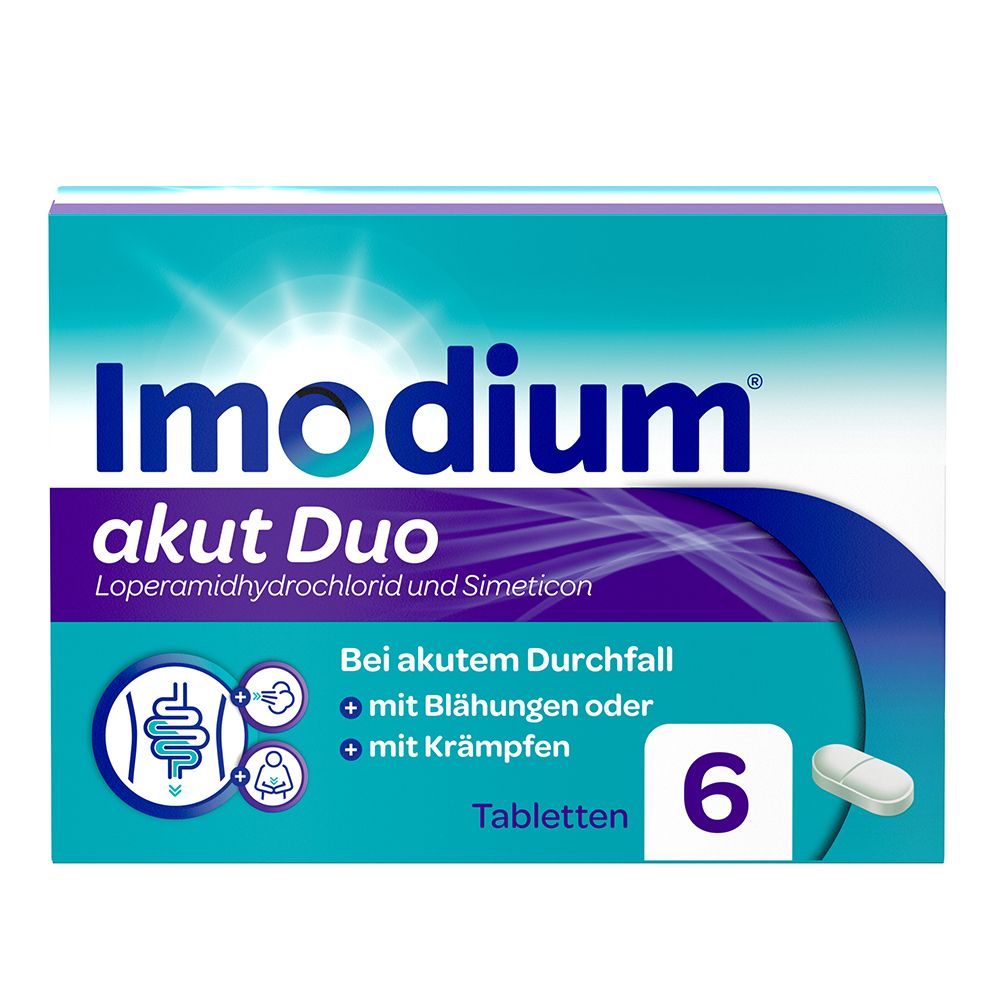 Imodium® akut Duo bei akutem Durchfall mit Blähungen