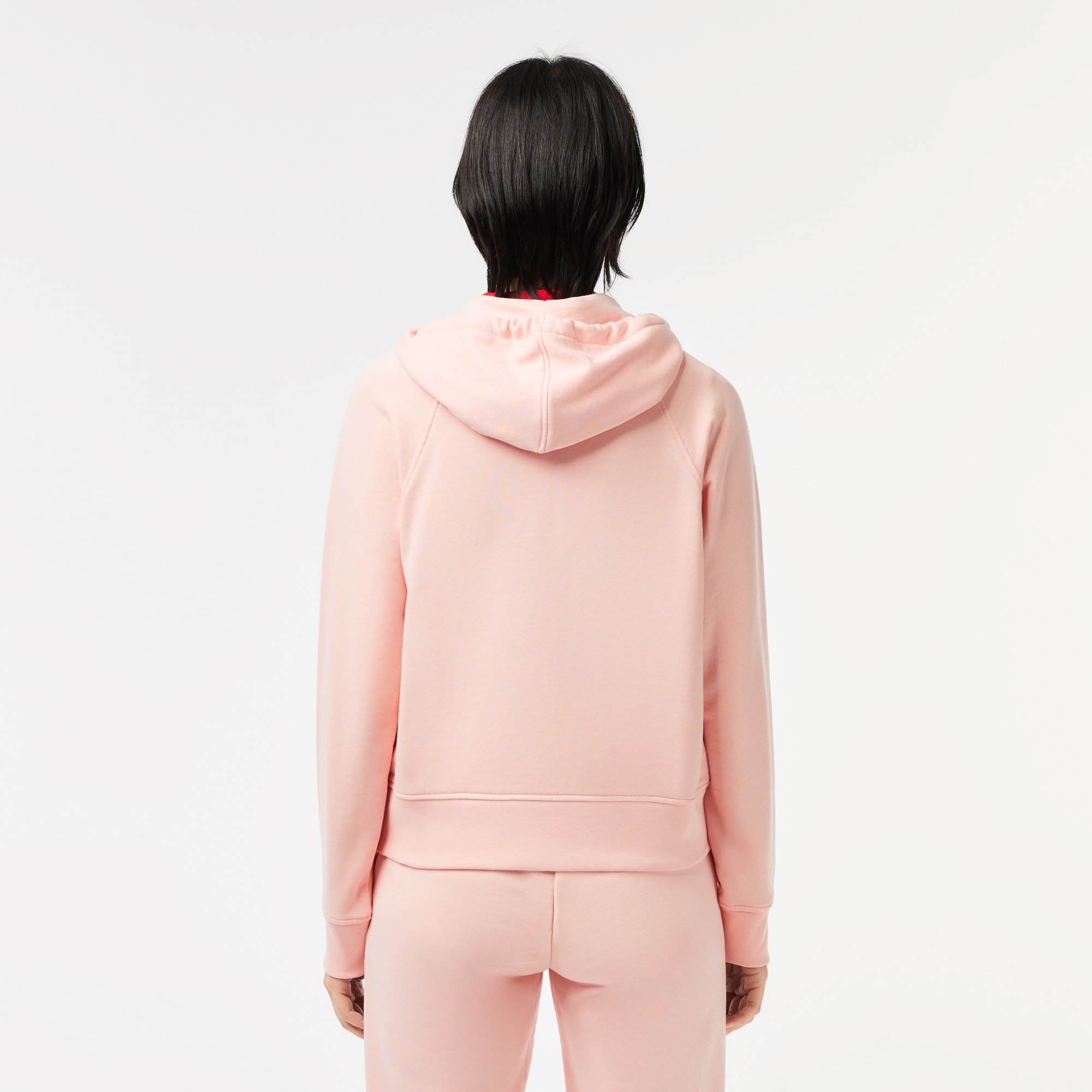 Sweatshirt zippé à capuche Jogger femme Lacoste en molleton biologique Sweatshirts - Rose - Lacoste - Femme