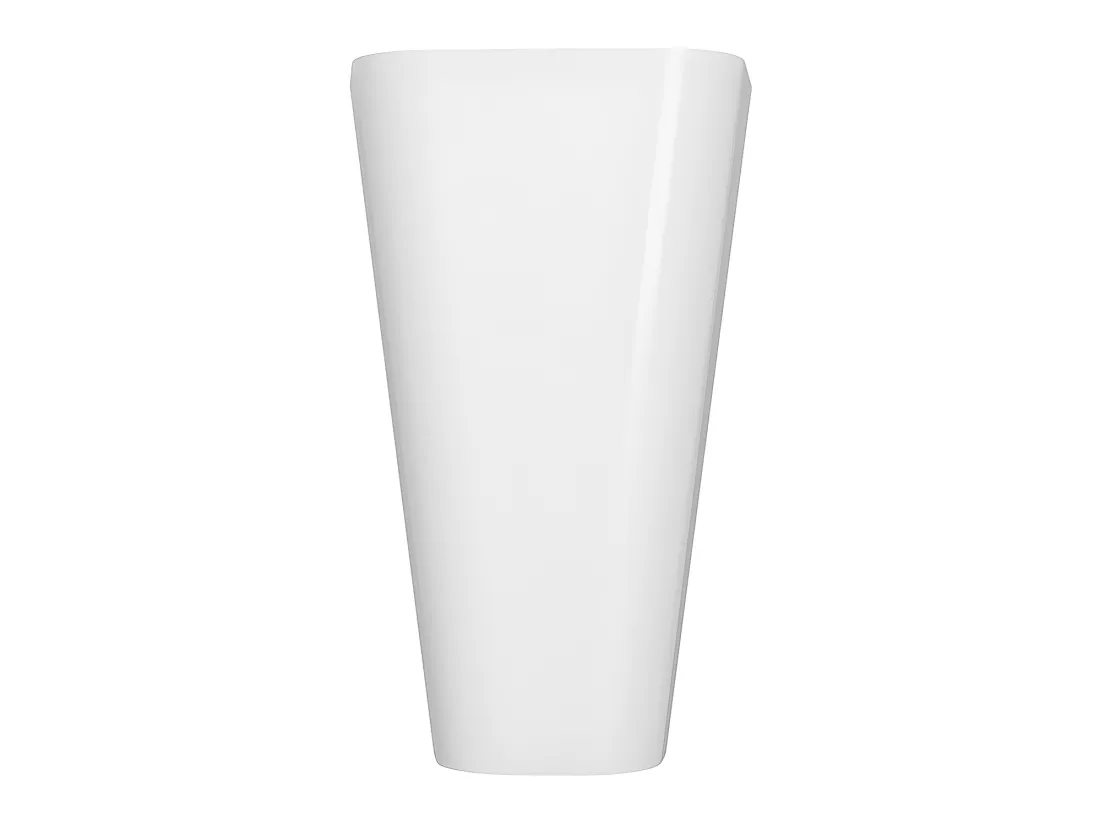 Vasque sur pied rectangulaire en solid surface - Blanc - TILICHO