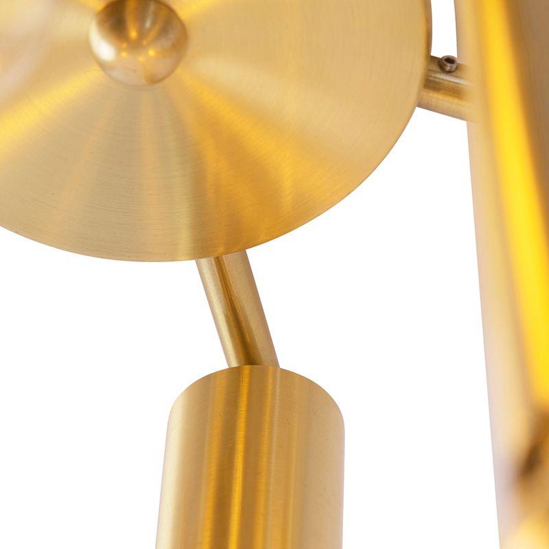 Art deco plafondlamp goud 6-lichts -Tubi