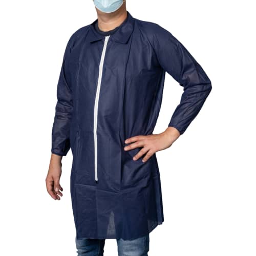 Blouse PLP 40 g/m² à col fermeture Zip bleu marine taille 4 (XL) Hopen