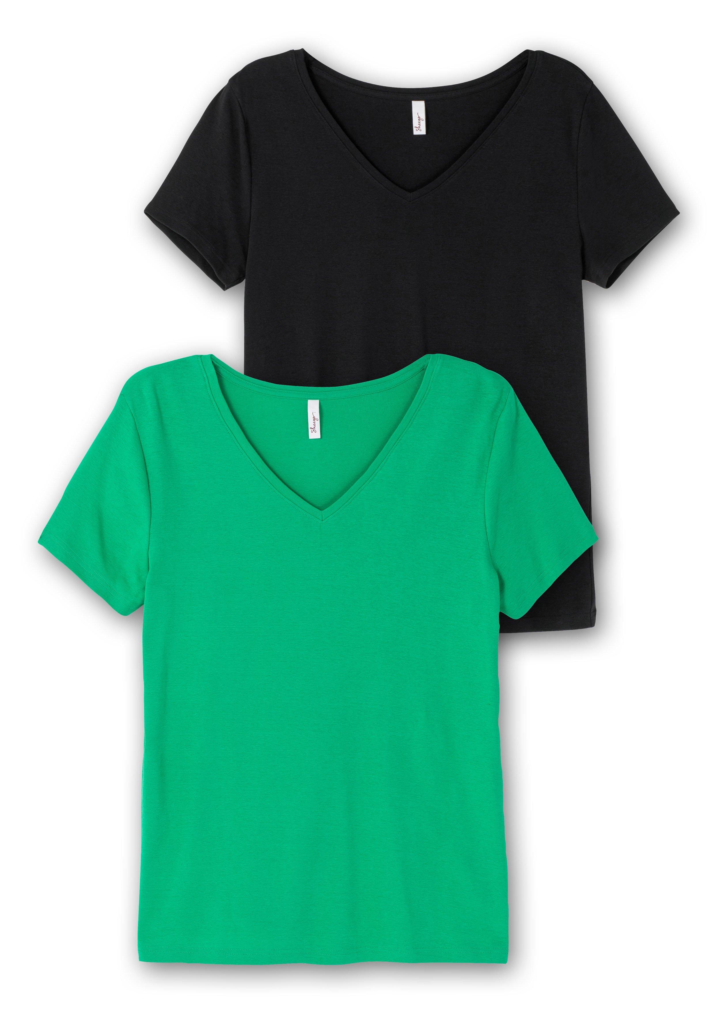 Doppelpack Shirts mit V-Ausschnitt