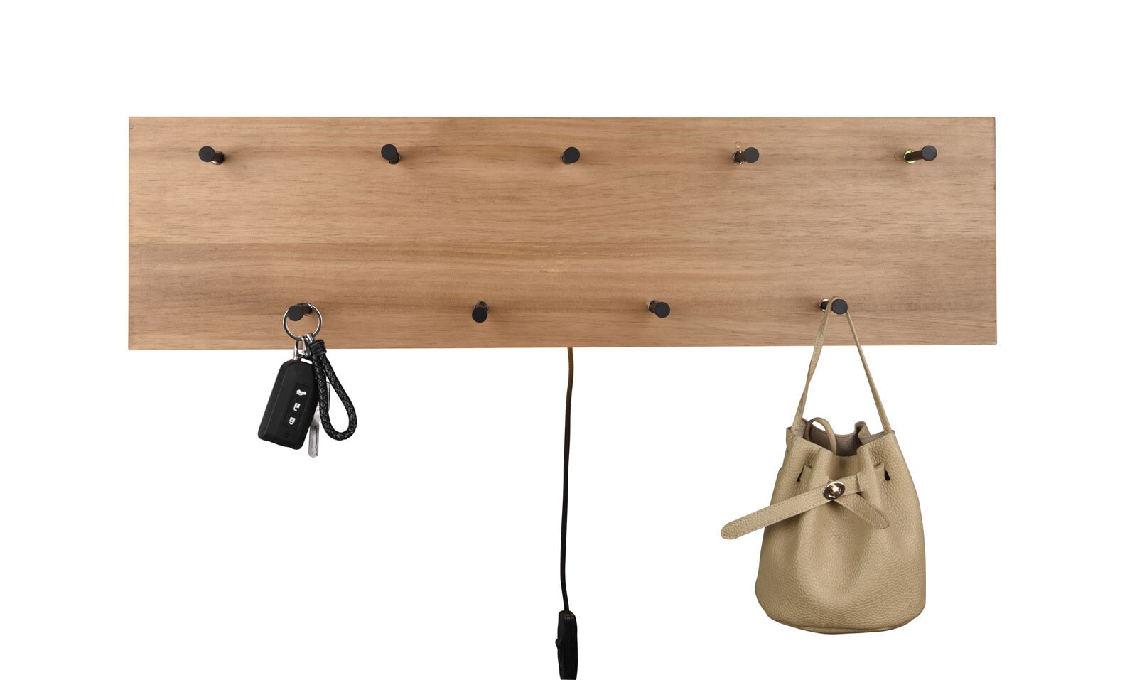 Wandgarderobe Samantha 75 x 20 cm Artisan Eiche/schwarz