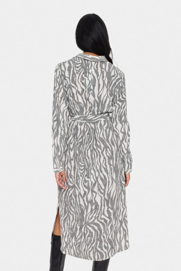 Saint Tropez BlancaSZ LS Dress Black zebra graphic