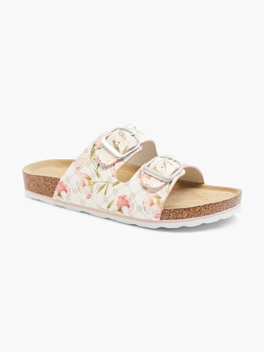 Graceland Tieffussbett-Pantolette Weiss