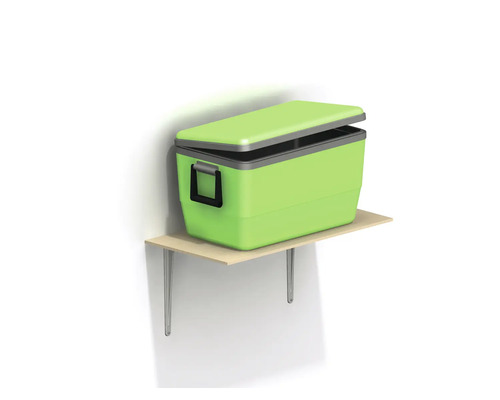 Alfer professionele console 125 x 100 mm, kogelgepolijst aluminium