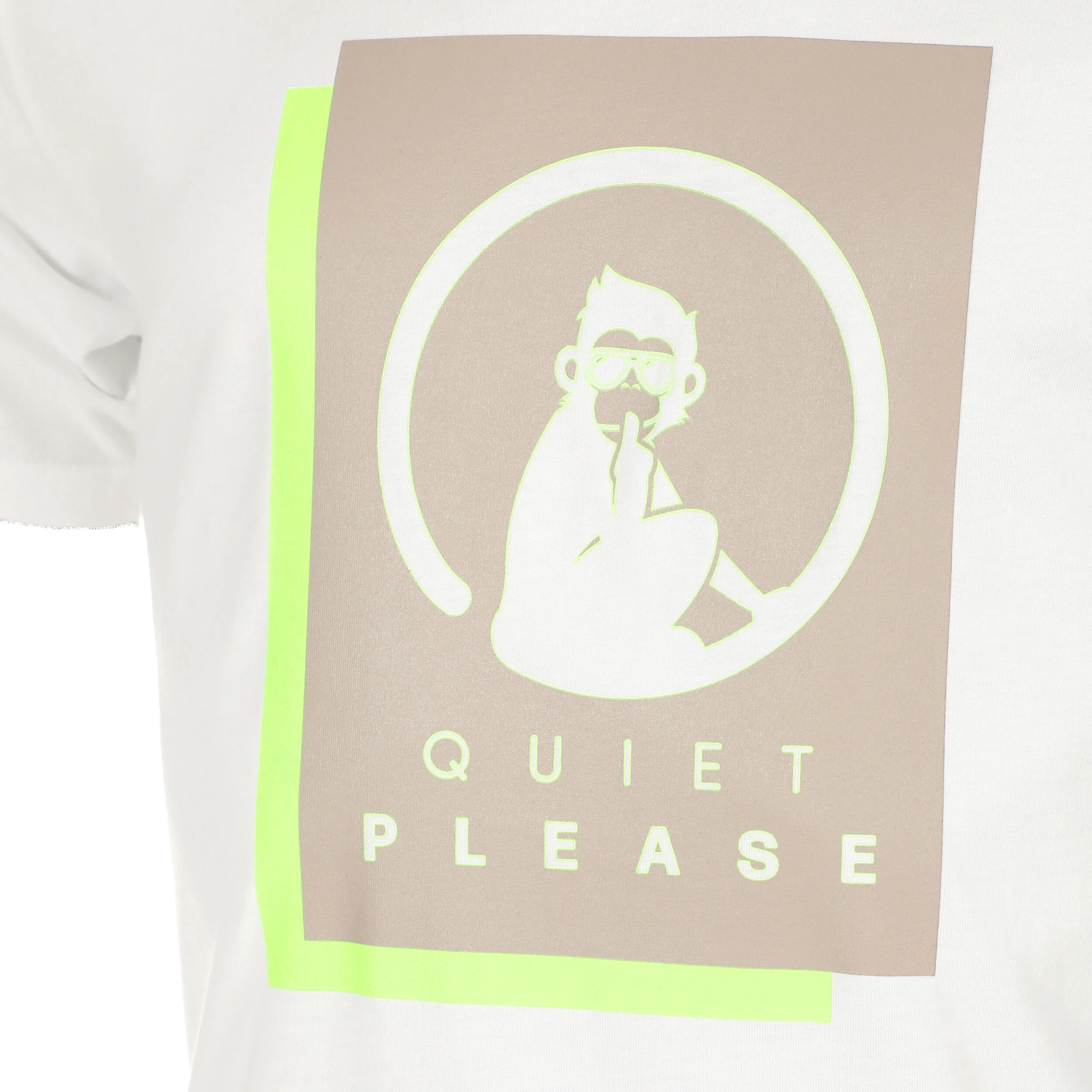 Quiet Please Wild Layer T-shirt Hommes - Blanc , Multicouleur