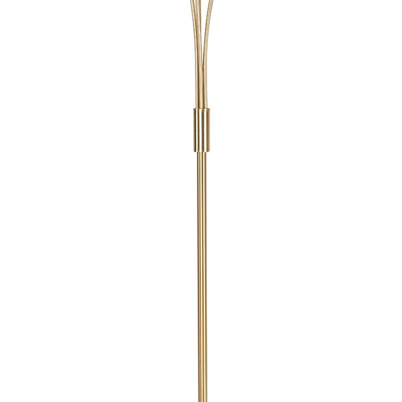 Moderne vloerlamp goud 5-lichts met smoke glas - Athens