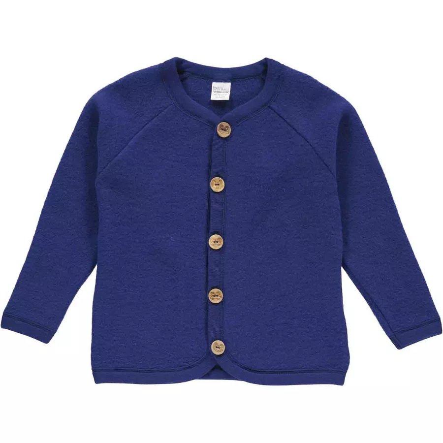 Fred's World Fleecejacke aus Merinowolle blue