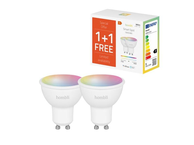hombli Leuchtmittel GU10 (4.5W) RGB   CCT 1 1 Pack Hombli Smart-Glühlampe