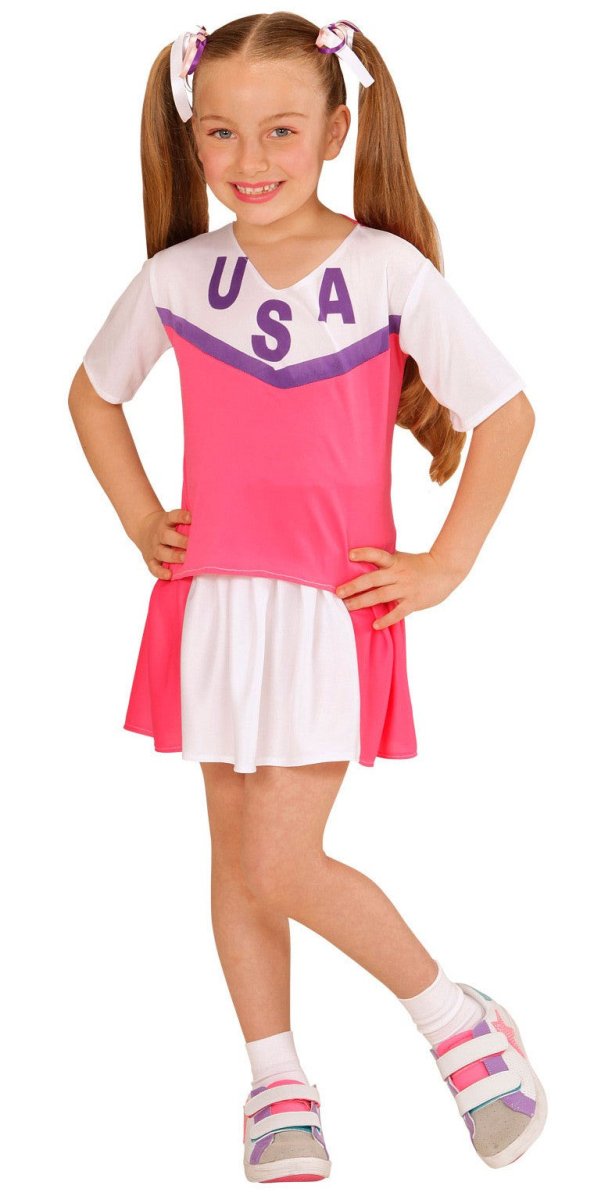 Cheerleader Pak Roze Meisje 2 delig
