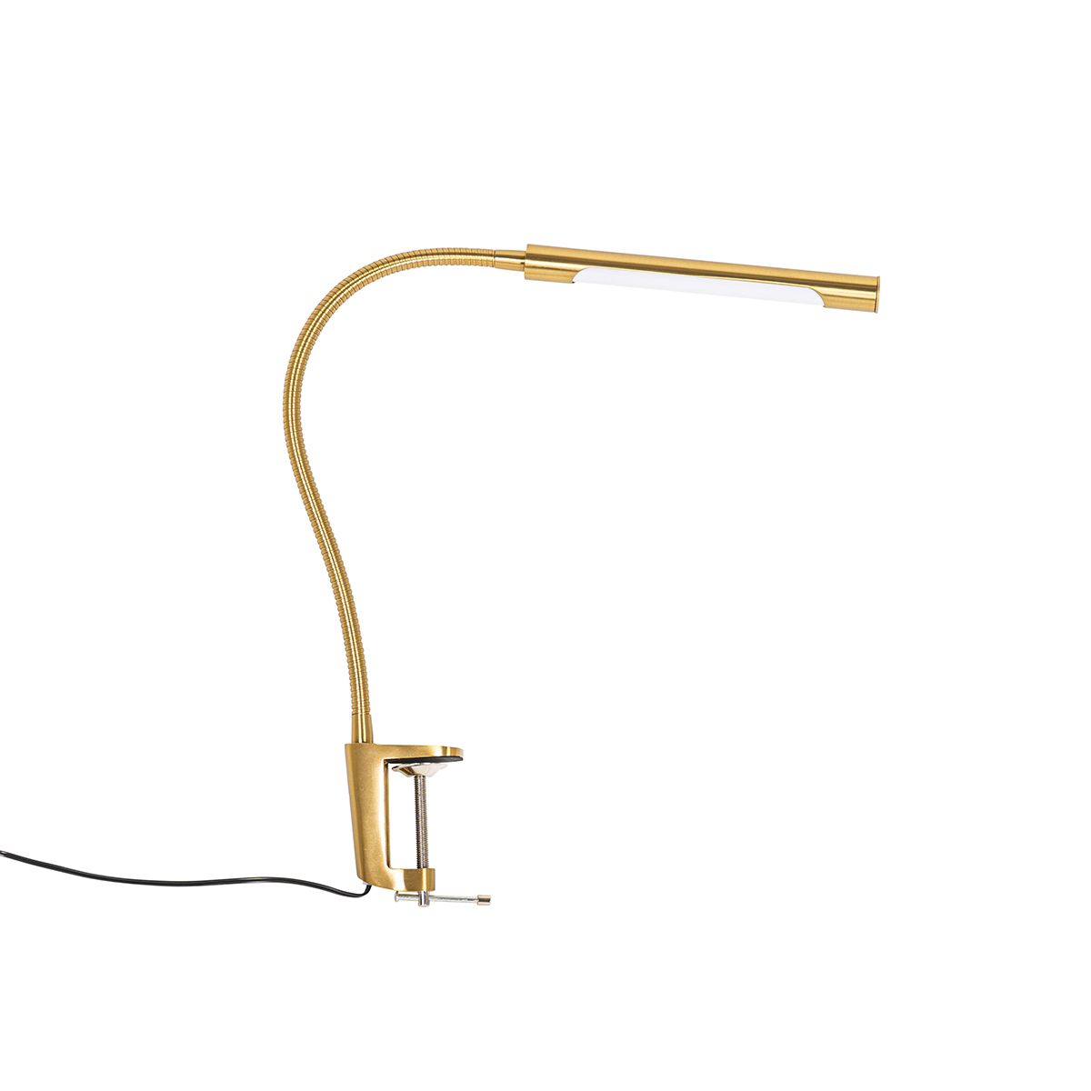 Klem bureaulamp messing incl. LED met touch dimmer - Lionard