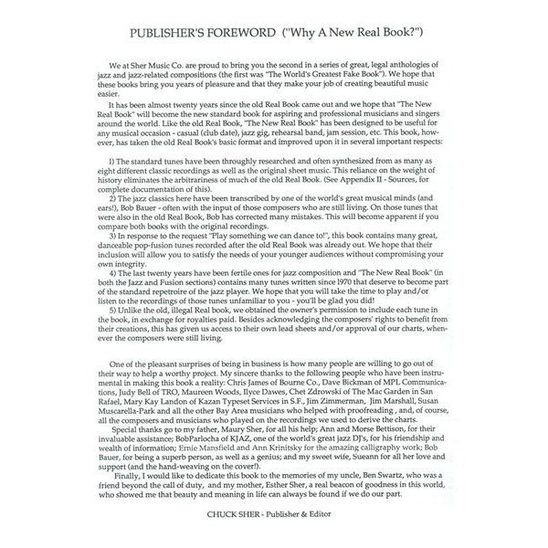 Sher Music Co. The New Real Book Bb