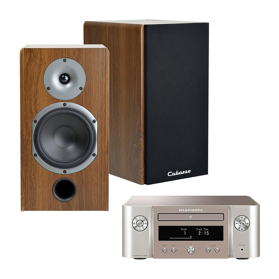 Marantz Melody X M-CR612 Argent/Or + Cabasse Antigua MT32 Noyer