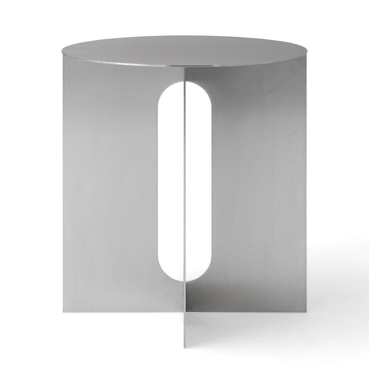 Audo Copenhagen Androgyne Side Table, Base, Brushed Steel