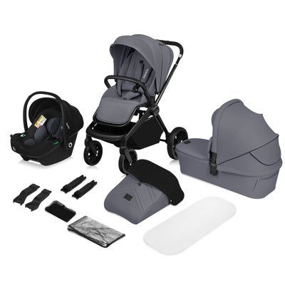 Lionelo MIKA Plus 3-in-1 Duovogn, Grey Stone