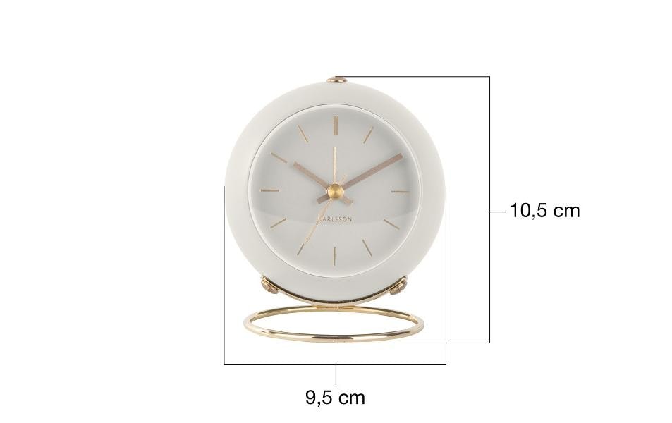 Klassischer Wecker Globe WeissAnaloger Wecker
