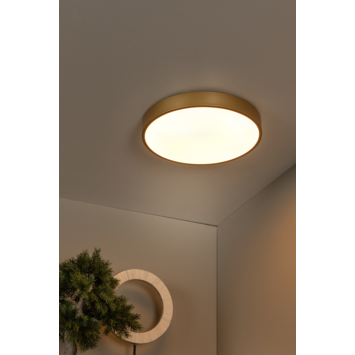 Lucide UNAR plafonnière Ø 39,5 cm LED dimb. 2700K 3 StepDim mat goud / Messing