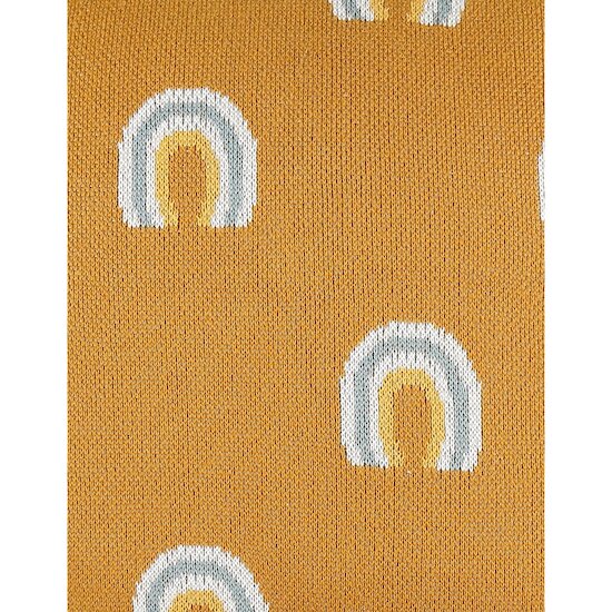 Tiga, Stegi & Ops Coussin tricot en jacquard BIO   Ocre        de               Noukies
