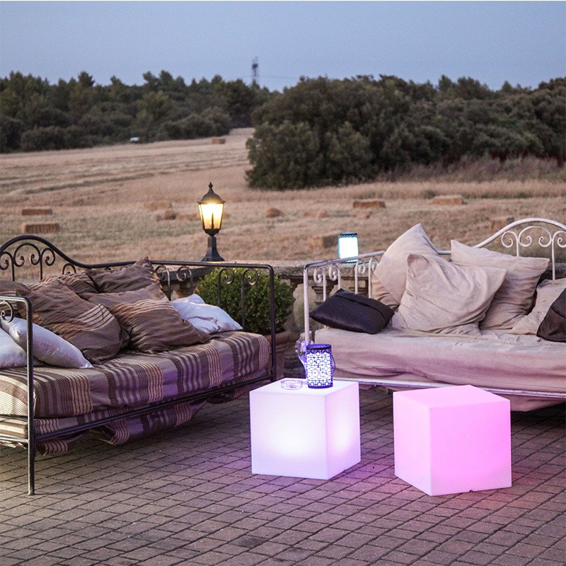 lumisky - cube lumineux multicolore autonome 40cm - carry c40
