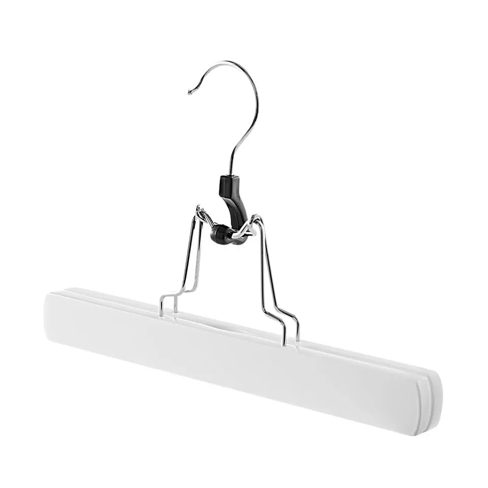 12 Broekhangers met Klemmen - Clip hangers - Wit
