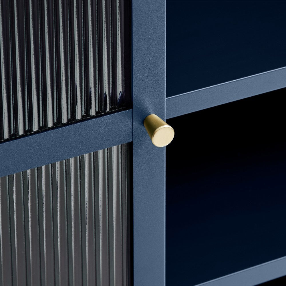 by fonQ Opal Vitrinekast - H 140 cm - Navy