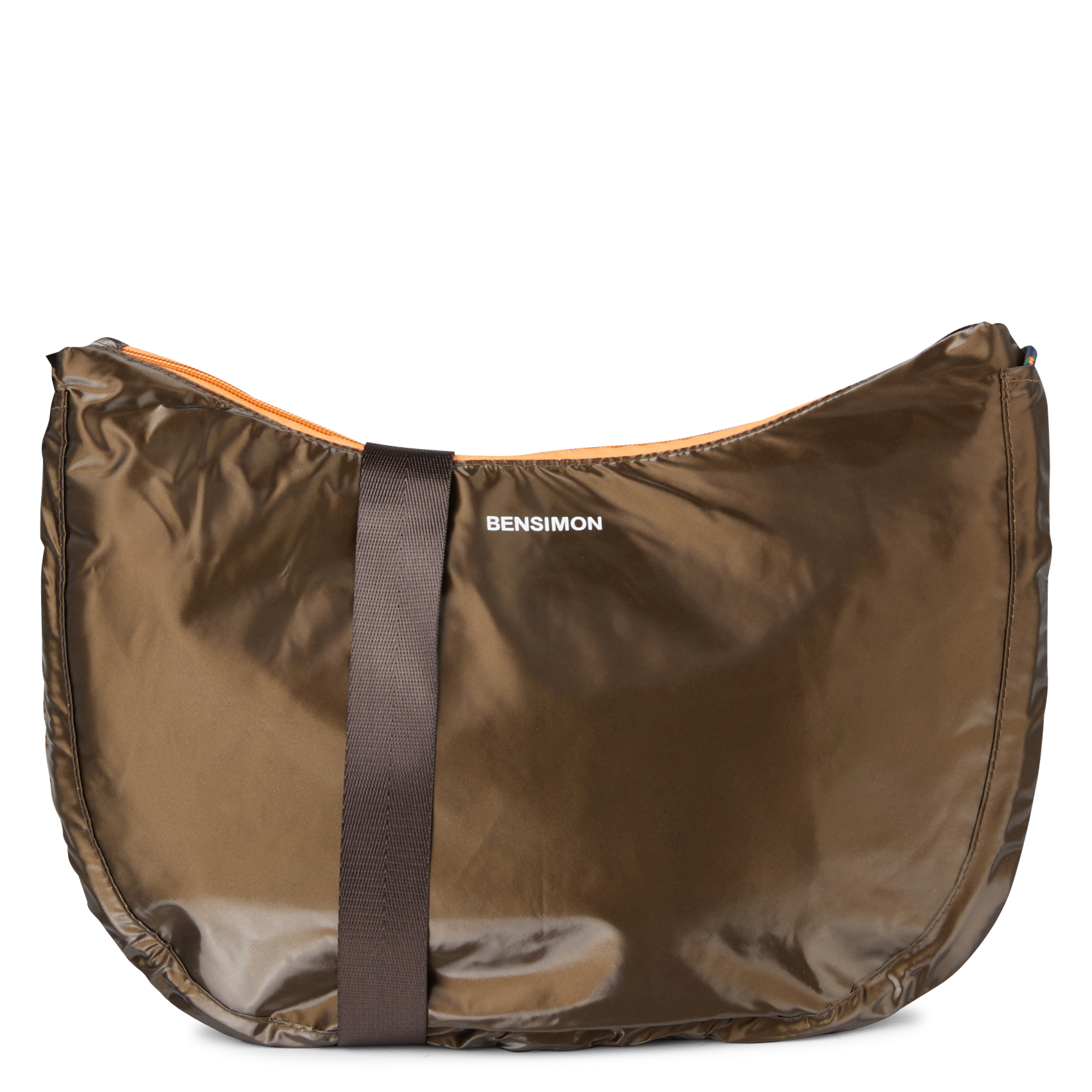 Sac à bandoulière demi-lune | Marron