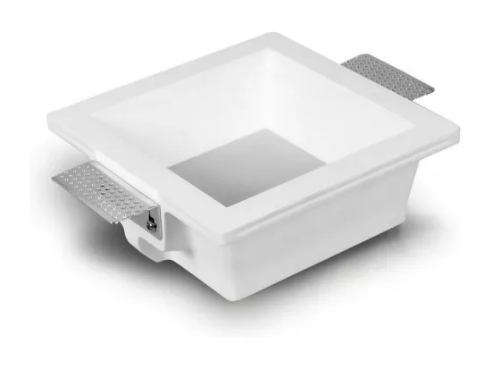 Collerette Downlight LED Intégration Plâtre/Pladur Carrée 9W Coupe 183x183 mm UGR17 2700K Blanc chaud