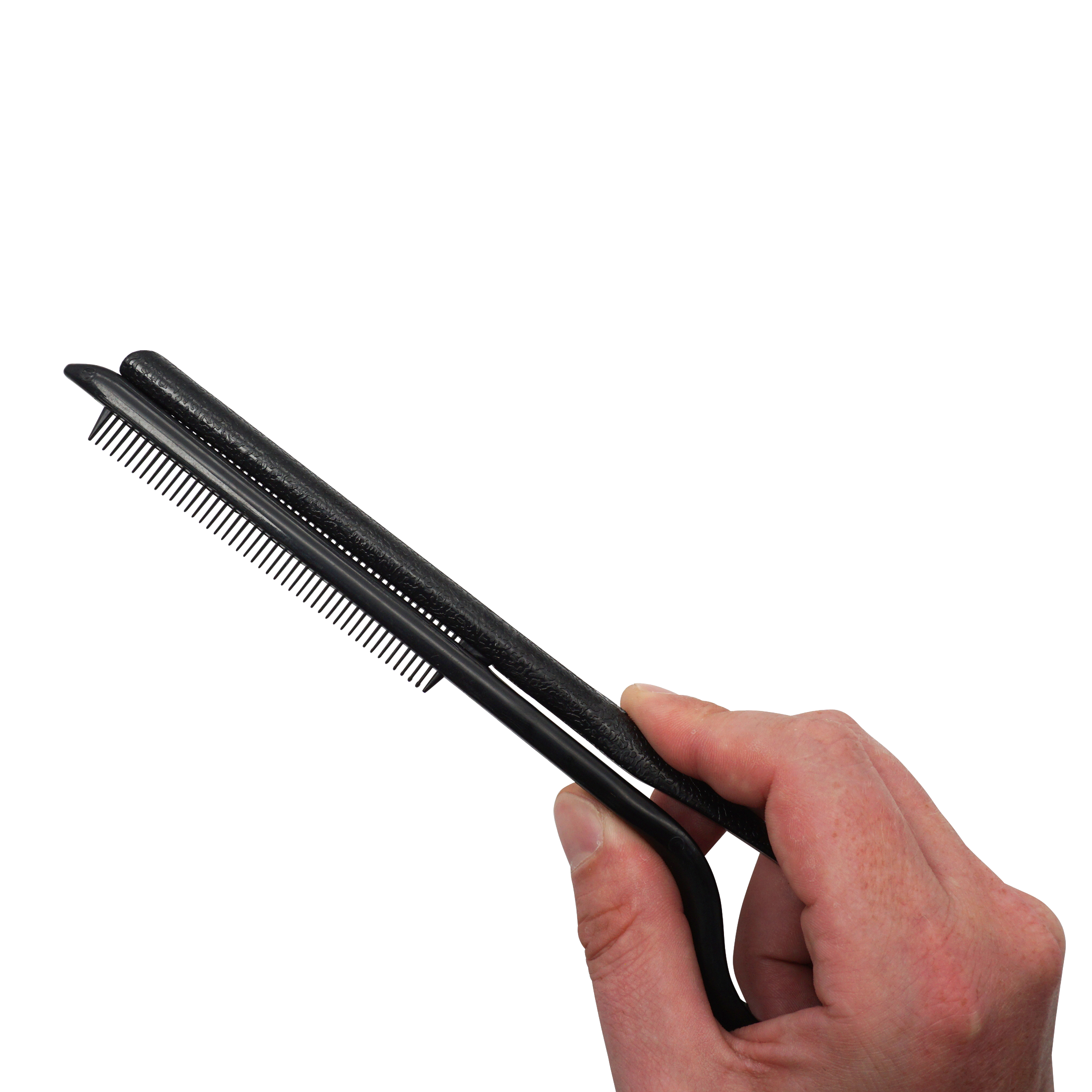 (21cm) Doppelseitiger Friseur Kamm Haar Styling Glättkamm - Schwarz