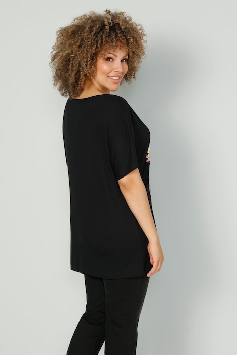 T-Shirt, großer Druck, Halbarm