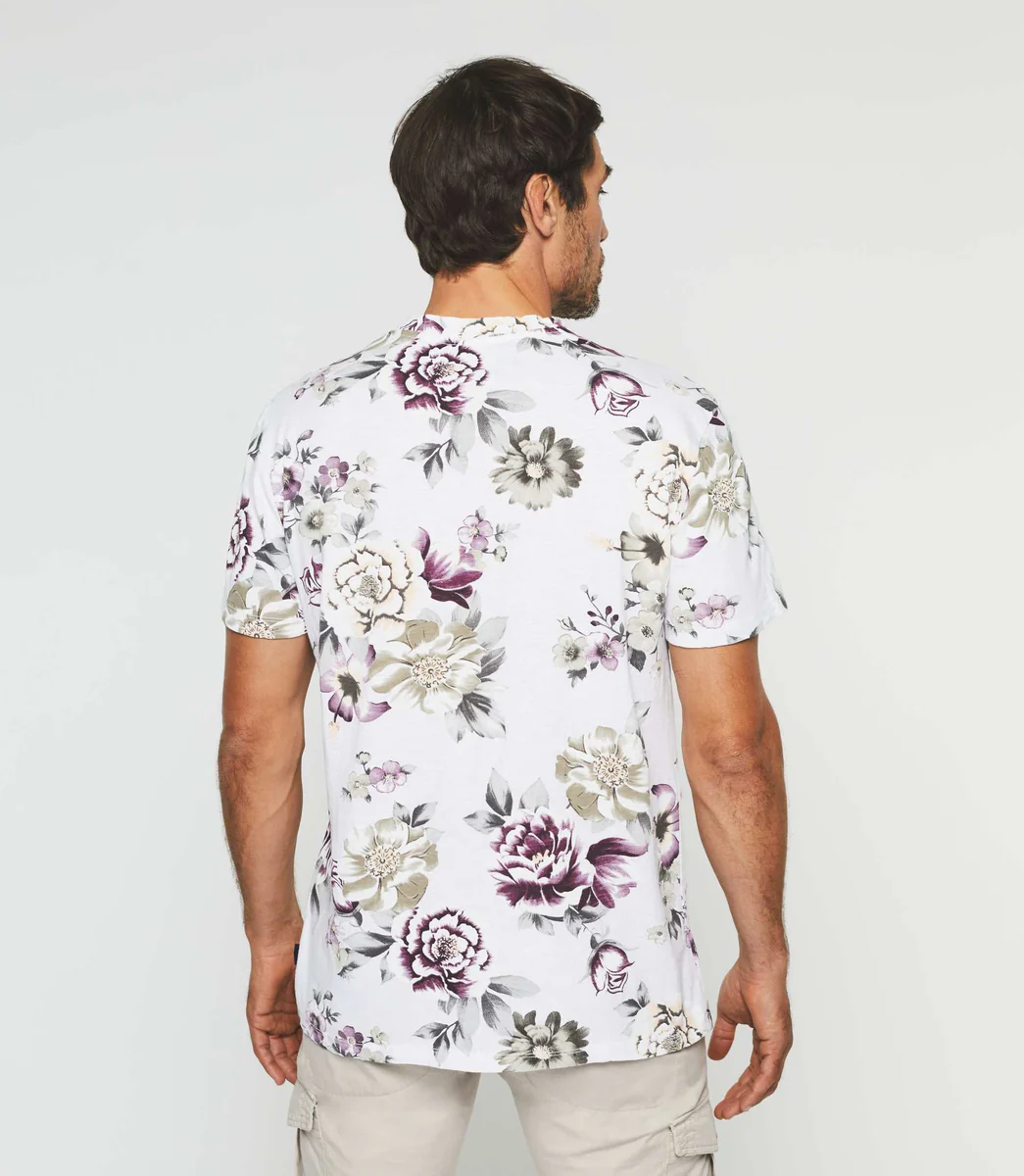 T-shirt à imprimé blanc 