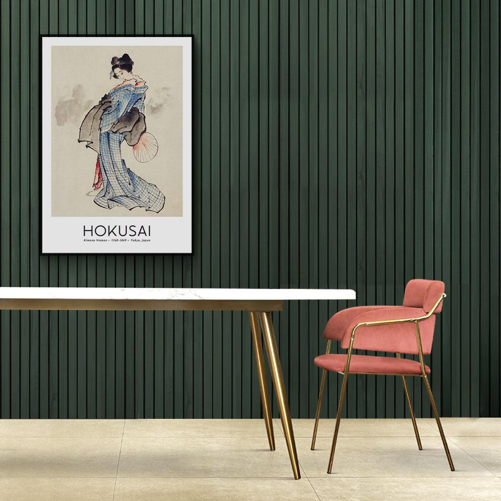 Walljar poster ingelijst - Katsushika Hokusai - Woman Poster ingelijst - 50 x 70 cm
