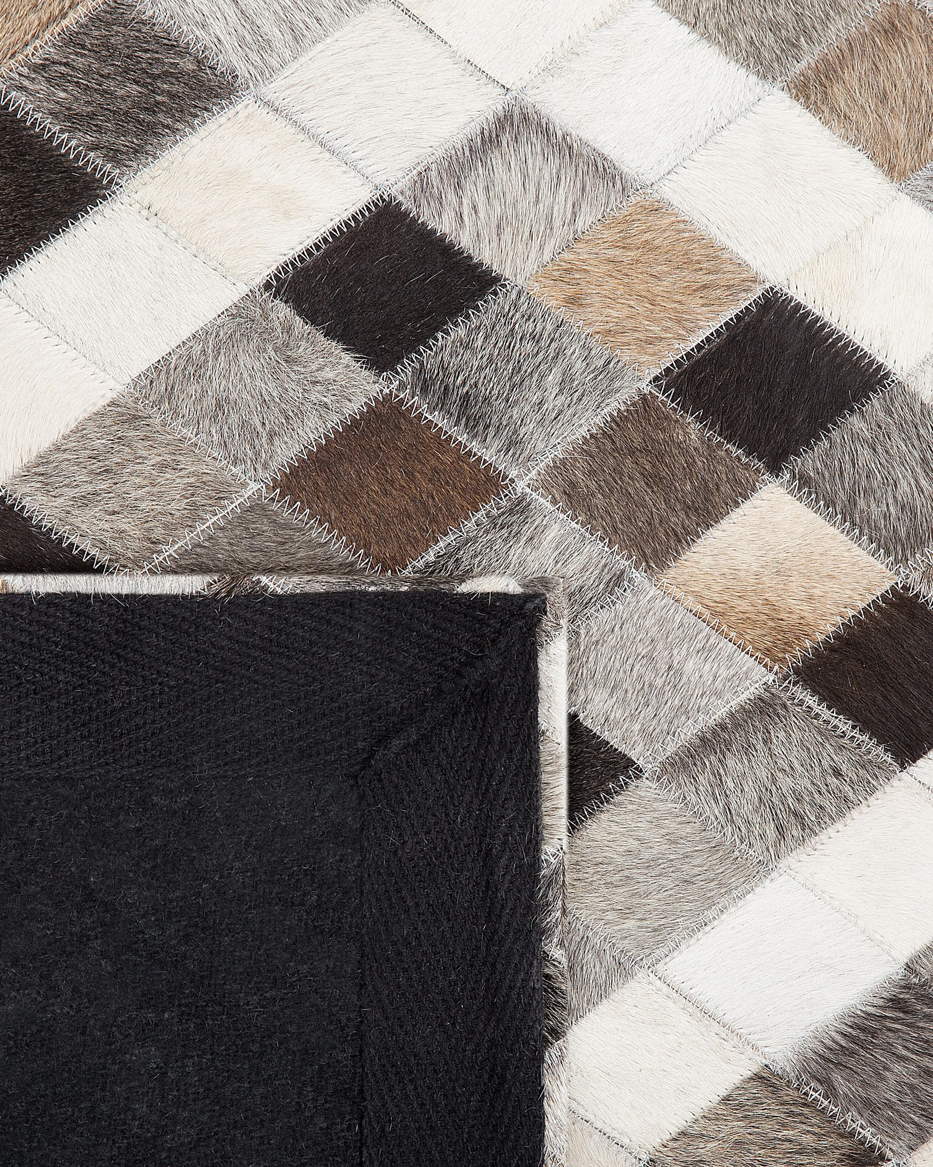 Vloerkleed AKDERE Bruin 160 x 230 cm Leer