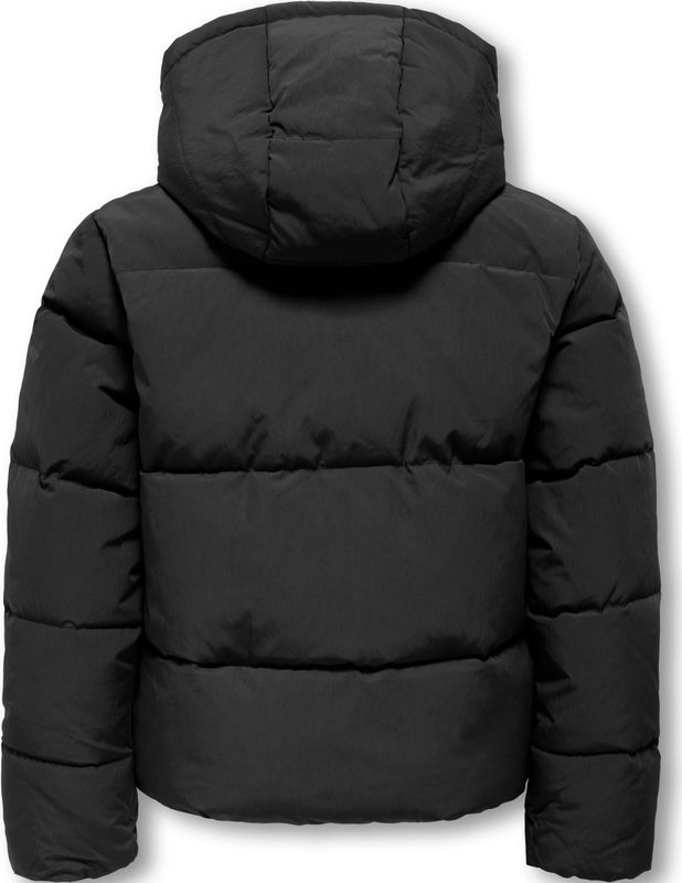KIDS ONLY - Puffer Jacket - Zwart - Hoge Kraag - Lange Mouwen - Ritssluiting