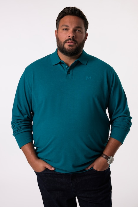 Men+ Poloshirt, Bauchfit, Basic, Piqué, Langarm, bis 8 XL