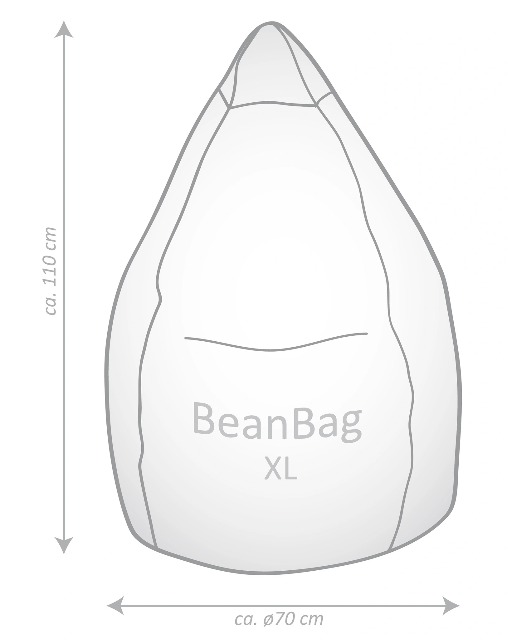 Sitzsack BeanBag EASY XL (Farbe: altrose)