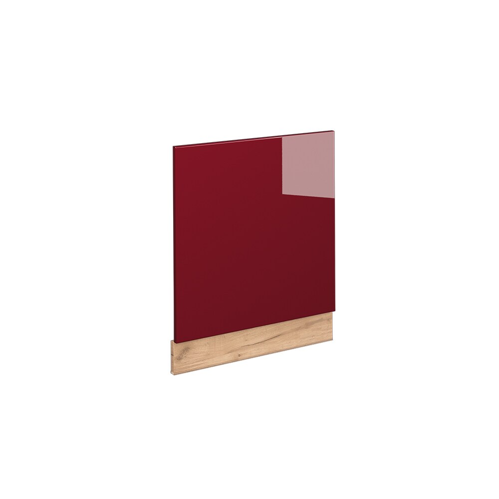 Vicco Geschirrspülerblende Küchenschrank Küchenmöbel Fame-Line Eiche Rot Bordeaux modern 60 cm Küche Einbauküche Geschirrspüler Blende Küchenzeile Hochglanz