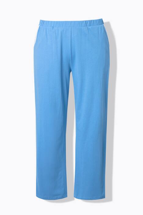 Pyjama, Rosen, Spitze, Rundhals, Halbarm, himmelblau