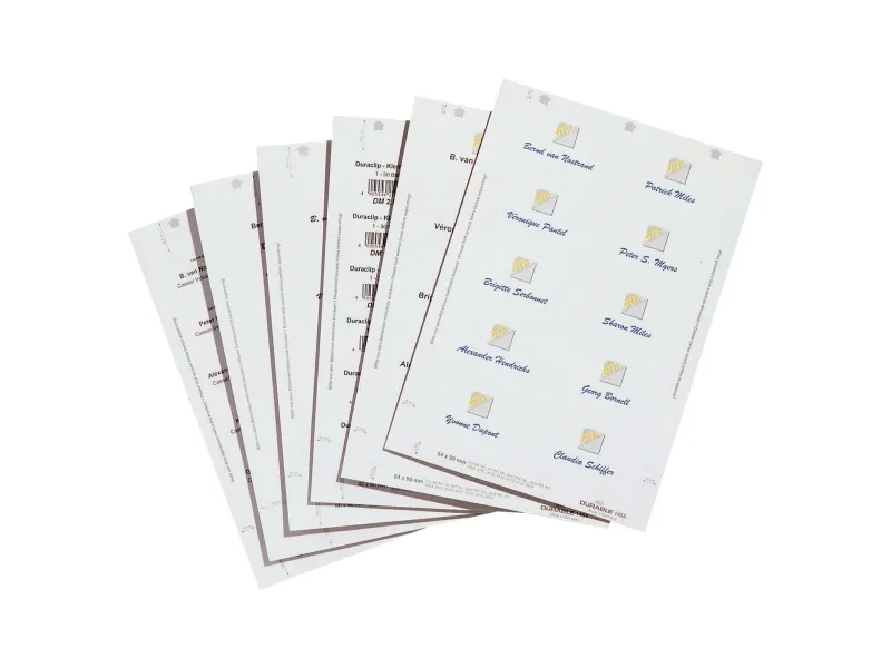 Durable BADGEMAKER® indstik til navneskilte 54x90 mm - (20 ark x 10 stk.)