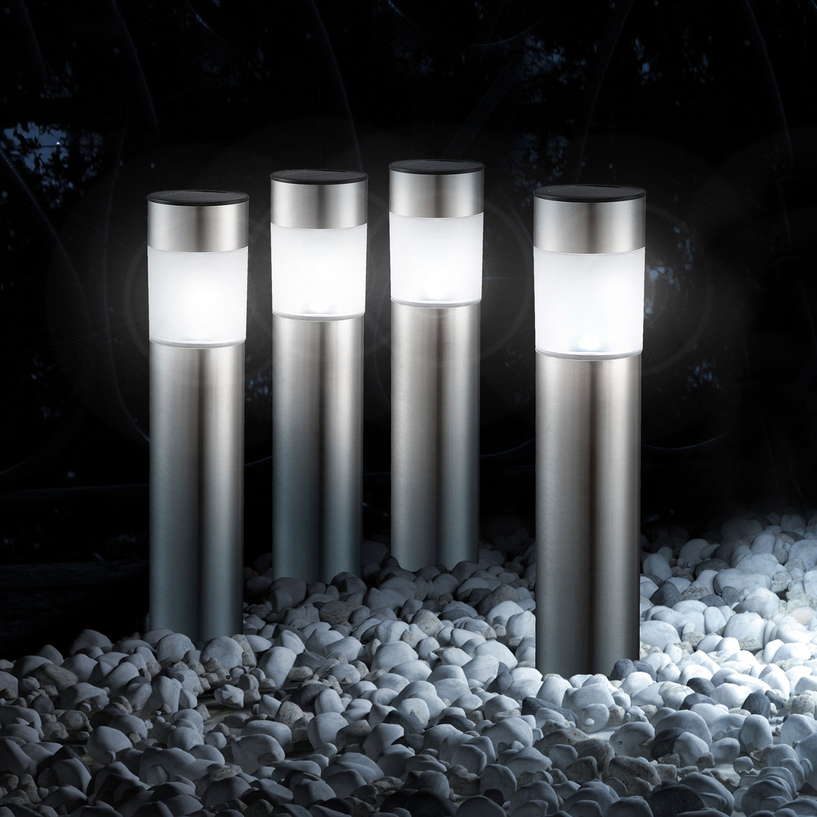Solar-LED-Erdspieß 4er-Set - 38 cm hoch