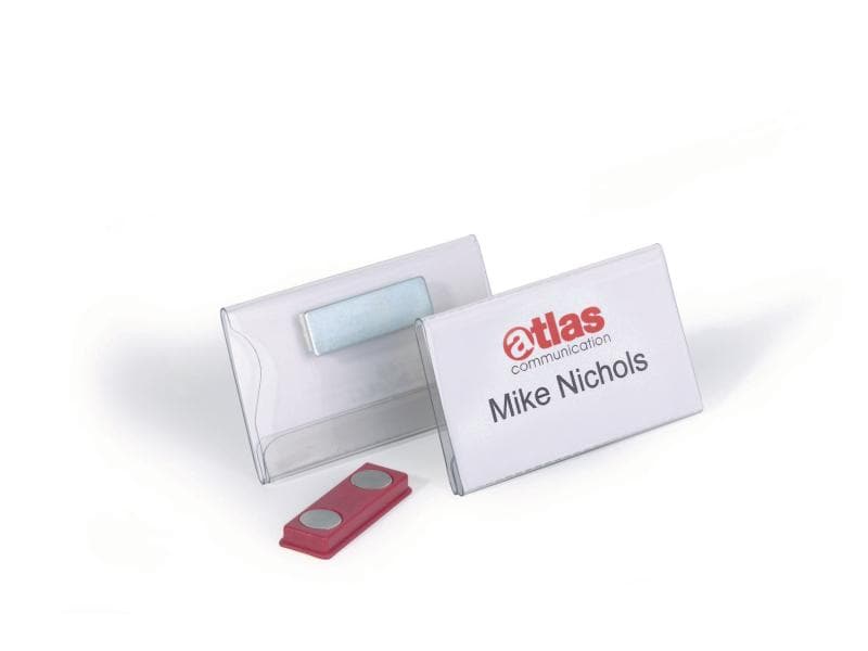 DURABLE Namensschild mit Magnet 25 x 75x40 mm Namensschilder, 25 Stück