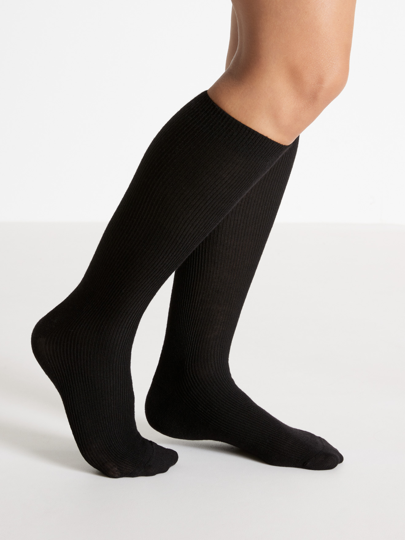 Lot de 2 paires de mi-bas 70% laine