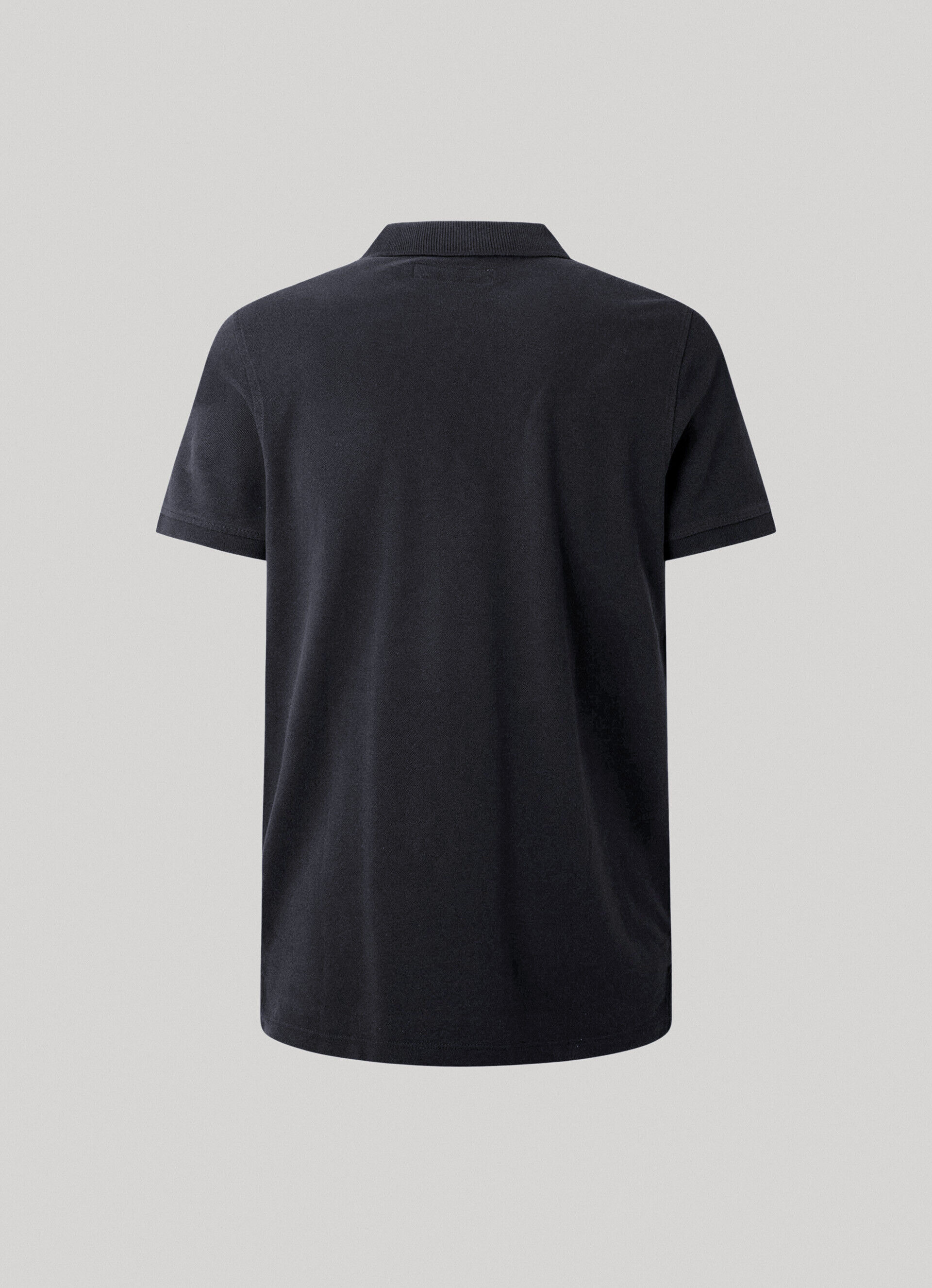 Camisa polo, camisa piqué de algodão, logotipo bordado - preta