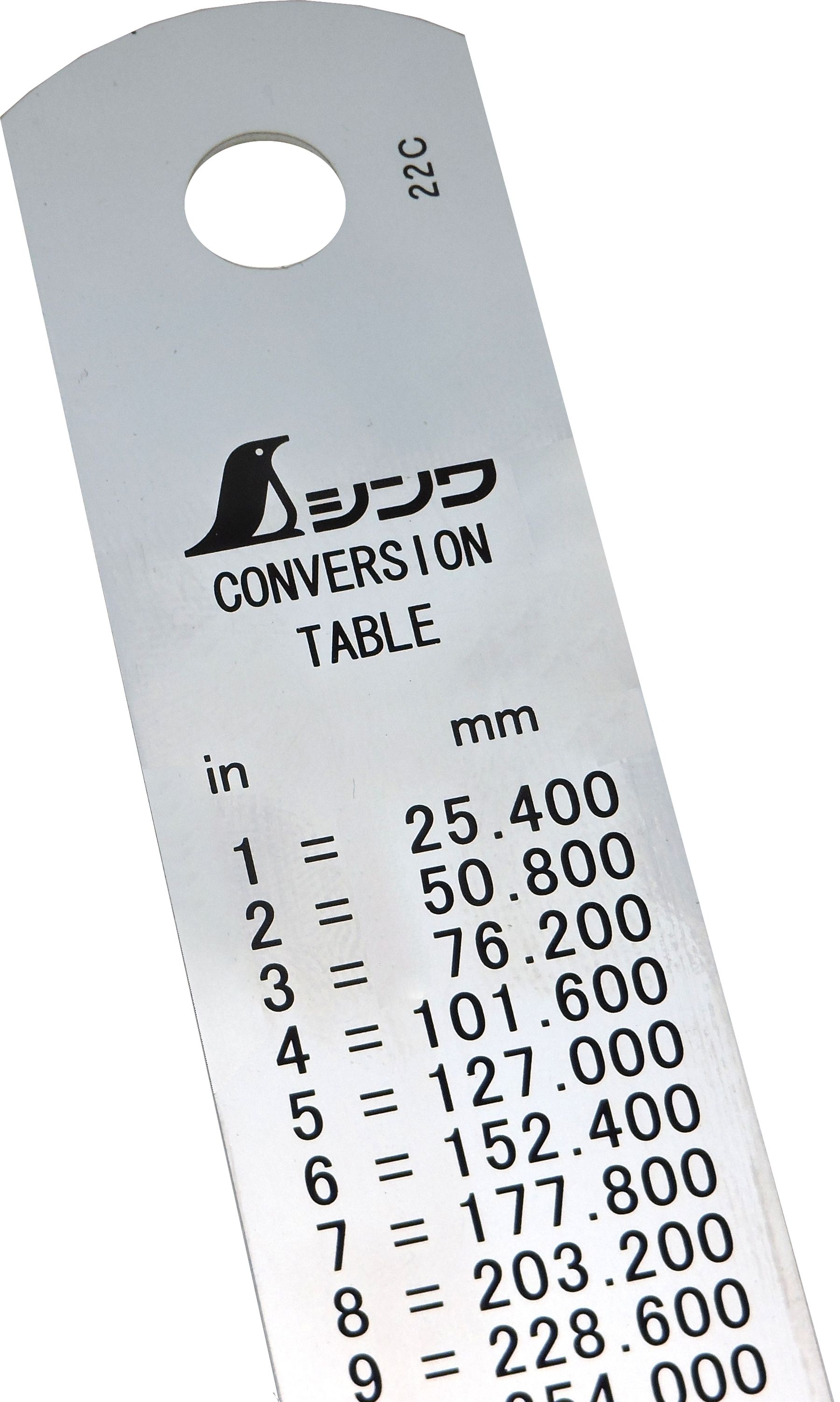 FAMEX 12665 Shinwa Edelstahllineal 30 cm – mit Anschlag 76752